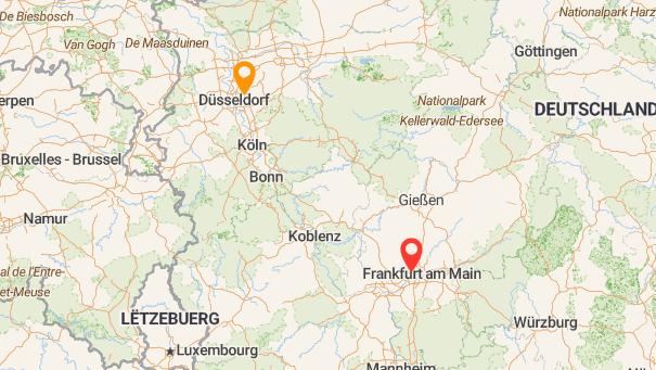 Map of company locations