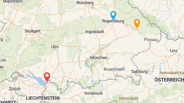 Map of company locations