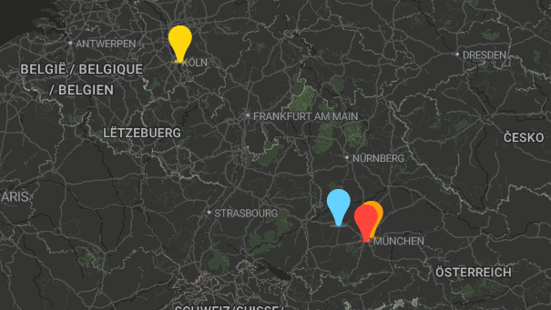 Map of company locations
