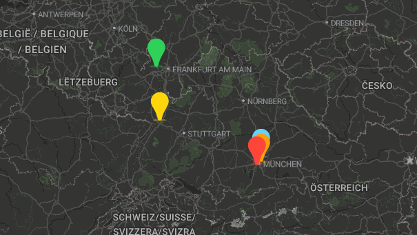 Map of company locations
