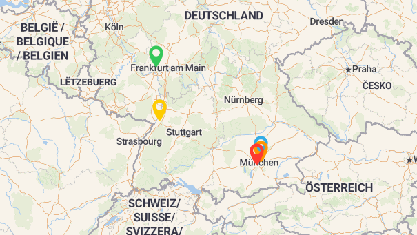 Map of company locations