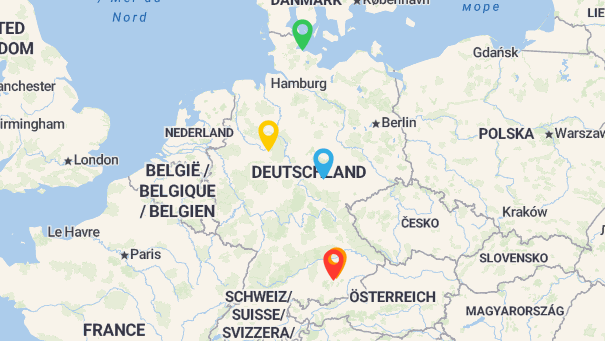 Map of company locations