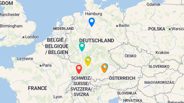 Map of company locations