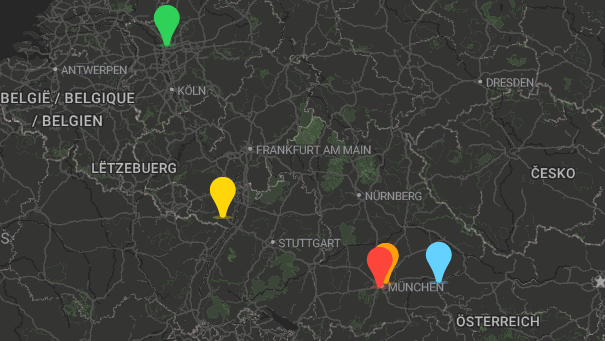 Map of company locations