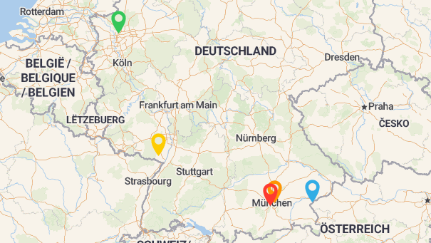 Map of company locations