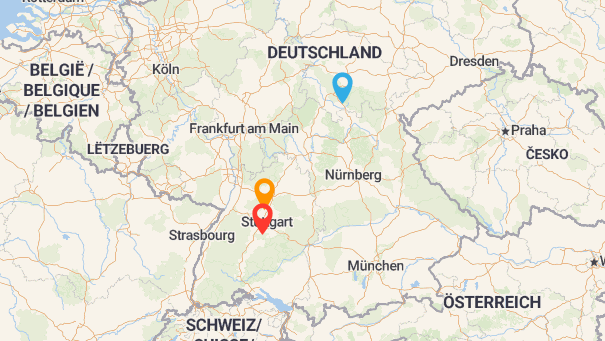 Map of company locations