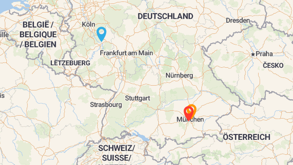 Map of company locations