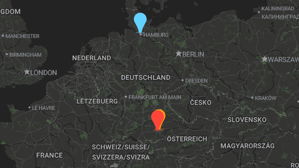 Map of company locations