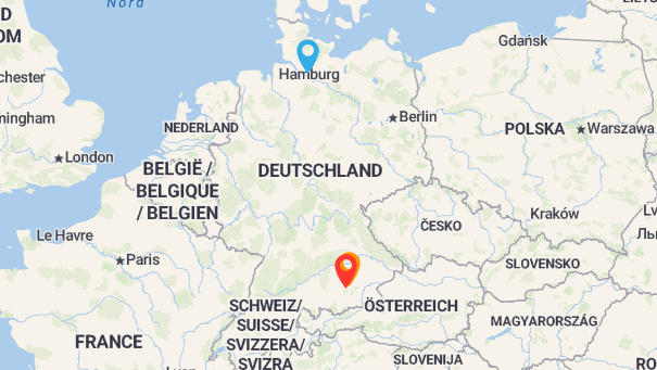 Map of company locations