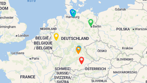 Map of company locations