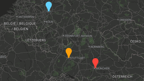 Map of company locations