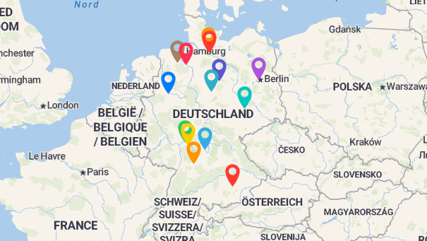 Map of company locations