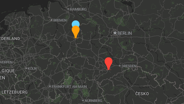 Map of company locations