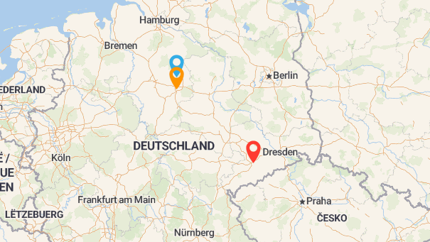Map of company locations