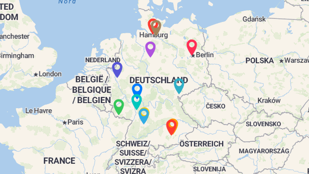 Map of company locations