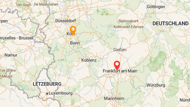 Map of company locations