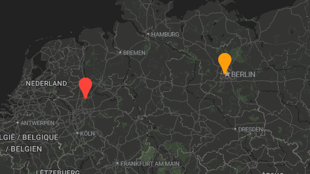 Map of company locations