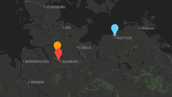 Map of company locations