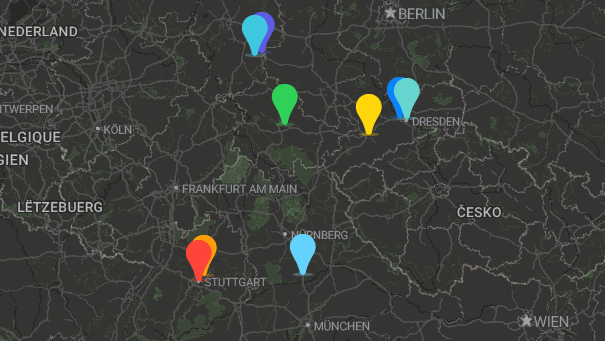 Map of company locations