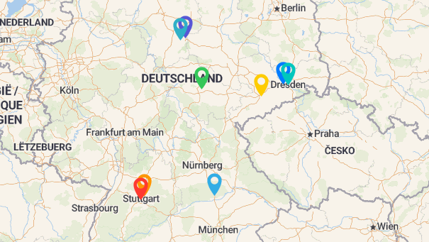Map of company locations