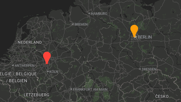 Map of company locations