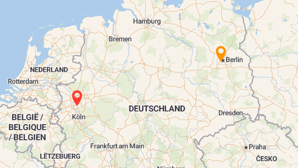 Map of company locations