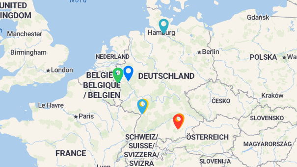 Map of company locations