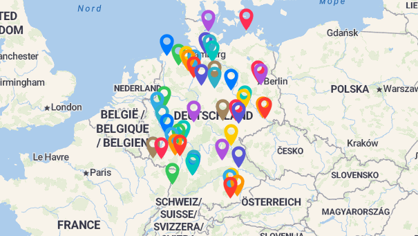Map of company locations