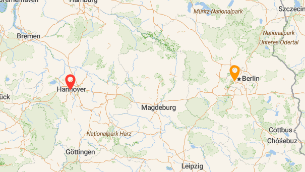 Map of company locations