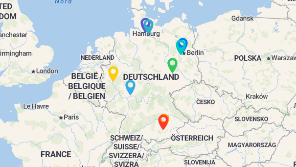 Map of company locations