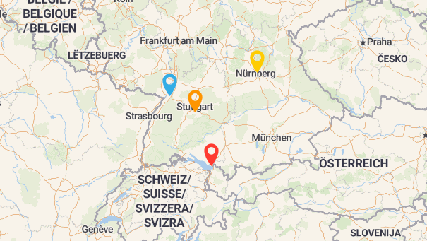 Map of company locations