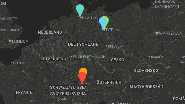Map of company locations