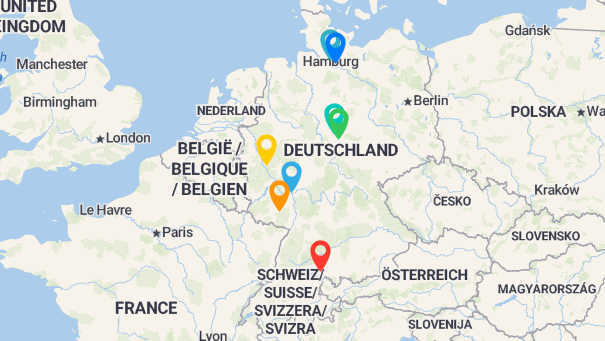 Map of company locations