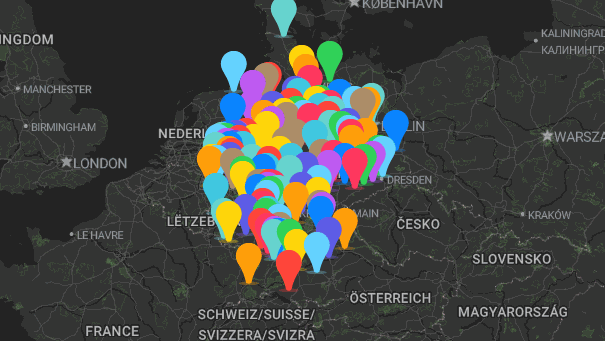Map of company locations