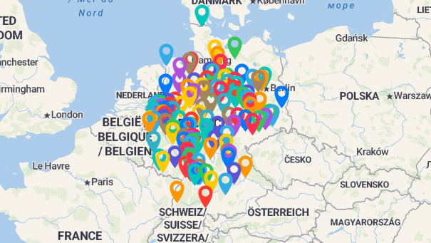 Map of company locations