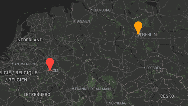 Map of company locations