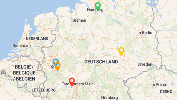 Map of company locations