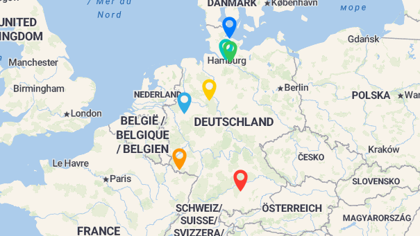 Map of company locations