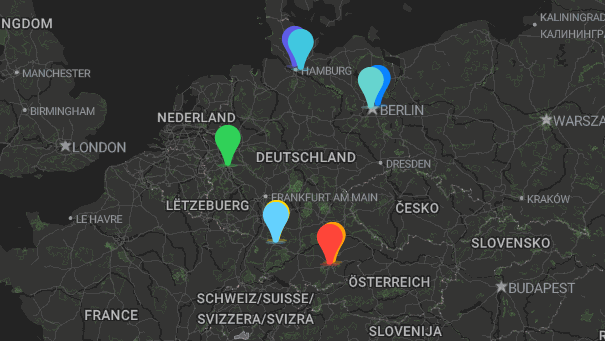 Map of company locations