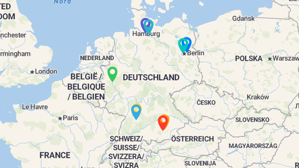 Map of company locations