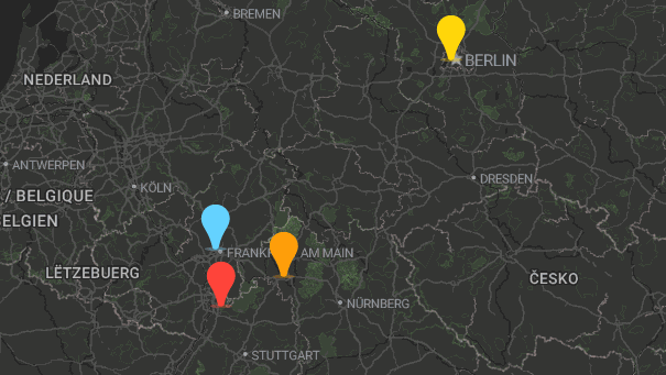 Map of company locations