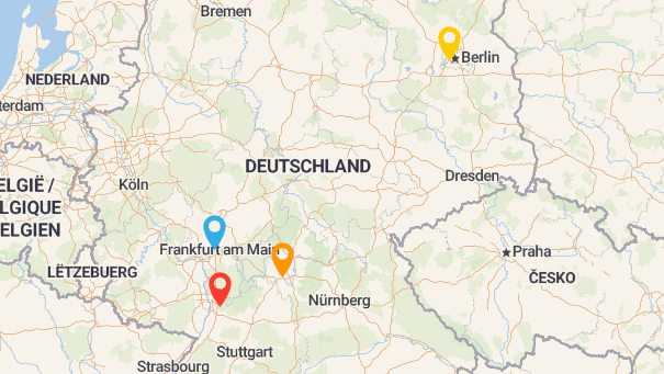 Map of company locations