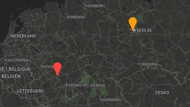 Map of company locations