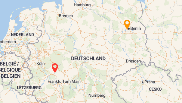 Map of company locations
