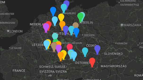 Map of company locations