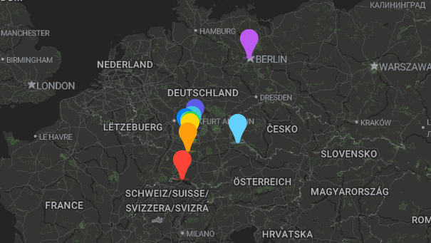 Map of company locations