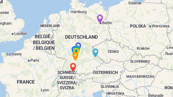 Map of company locations