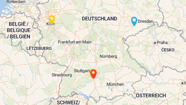 Map of company locations