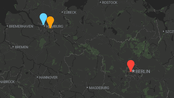 Map of company locations