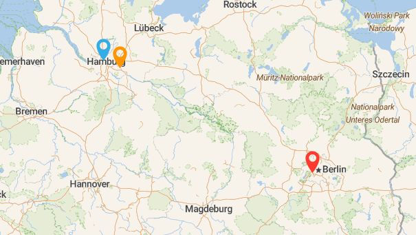 Map of company locations